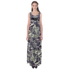 Modern Abstract Print Empire Waist Maxi Dress