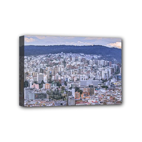 Cityscape Aerial View Quito, Ecuador Mini Canvas 6  X 4  (stretched) by dflcprintsclothing