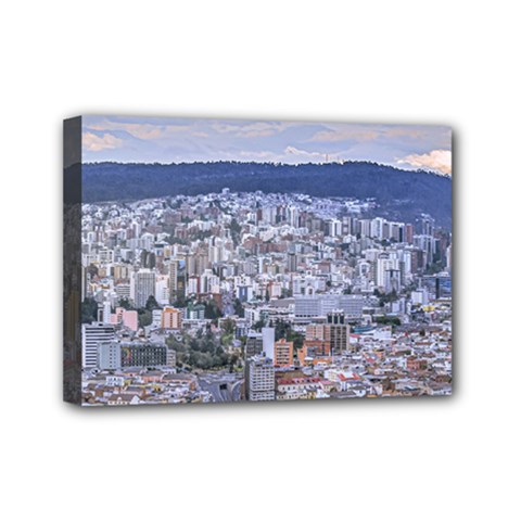 Cityscape Aerial View Quito, Ecuador Mini Canvas 7  X 5  (stretched) by dflcprintsclothing