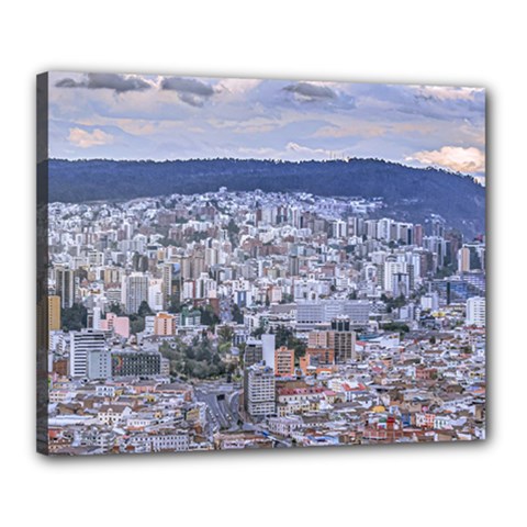 Cityscape Aerial View Quito, Ecuador Canvas 20  X 16  (stretched) by dflcprintsclothing