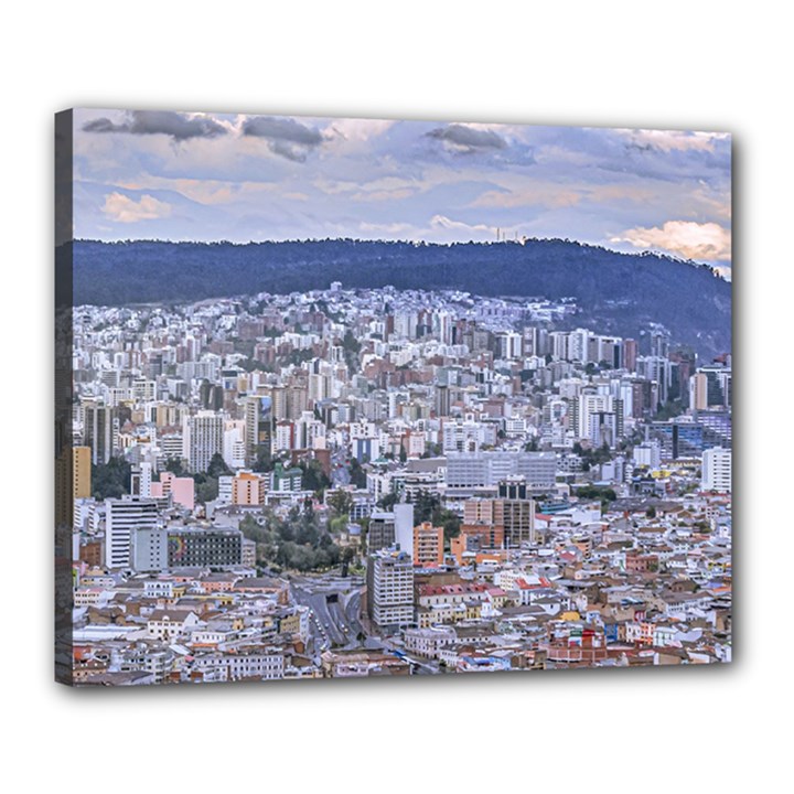 Cityscape Aerial View Quito, Ecuador Canvas 20  x 16  (Stretched)