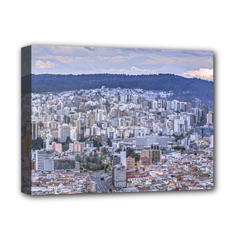 Cityscape Aerial View Quito, Ecuador Deluxe Canvas 16  X 12  (stretched)  by dflcprintsclothing