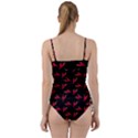 Red, hot jalapeno peppers, chilli pepper pattern at black, spicy Sweetheart Tankini Set View2