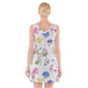 Botanical flowers V-Neck Sleeveless Dress View2