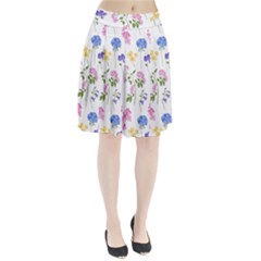 Botanical Flowers Pleated Skirt by Dushan