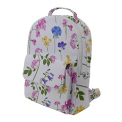 Botanical Flowers Flap Pocket Backpack (large) by Dushan