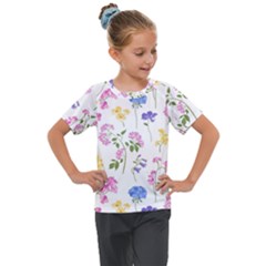 Botanical Flowers Kids  Mesh Piece Tee