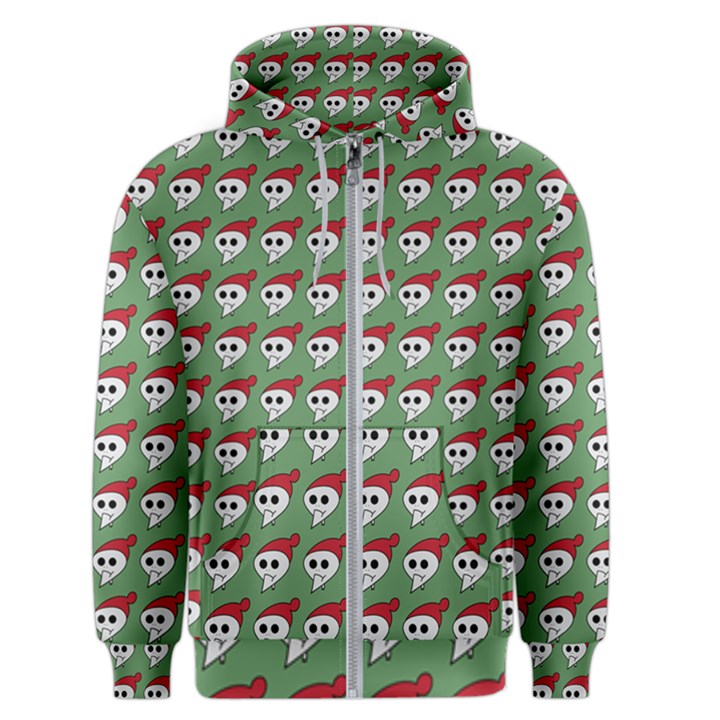 Comic Head Skull - Hat Red - Cartoon Skull Men s Zipper Hoodie