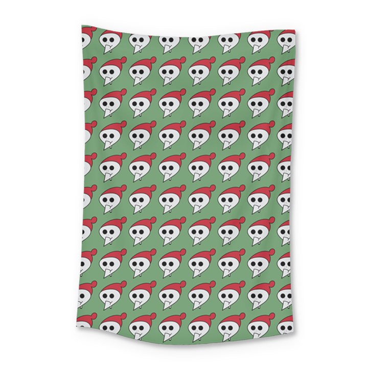 Comic Head Skull - Hat Red - Cartoon Skull Small Tapestry