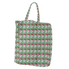 Comic Head Skull - Hat Red - Cartoon Skull Giant Grocery Tote by DinzDas