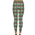 Comic Head Skull - Hat Red - Cartoon Skull Inside Out Leggings View2