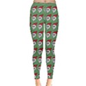 Comic Head Skull - Hat Red - Cartoon Skull Inside Out Leggings View3