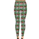 Comic Head Skull - Hat Red - Cartoon Skull Inside Out Leggings View4