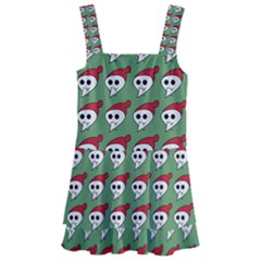 Comic Head Skull - Hat Red - Cartoon Skull Kids  Layered Skirt Swimsuit by DinzDas