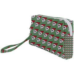 Comic Head Skull - Hat Red - Cartoon Skull Wristlet Pouch Bag (small) by DinzDas