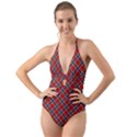 Scottish And Celtic Pattern - Braveheard Is Proud Of You Halter Cut-Out One Piece Swimsuit View1