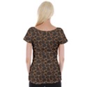 Animal Skin - Panther Or Giraffe - Africa And Savanna Cap Sleeve Top View2