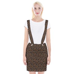 Animal Skin - Panther Or Giraffe - Africa And Savanna Braces Suspender Skirt by DinzDas