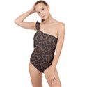 Animal Skin - Panther Or Giraffe - Africa And Savanna Frilly One Shoulder Swimsuit View1