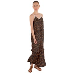 Animal Skin - Panther Or Giraffe - Africa And Savanna Cami Maxi Ruffle Chiffon Dress by DinzDas