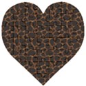 Animal Skin - Panther Or Giraffe - Africa And Savanna Wooden Puzzle Heart View1