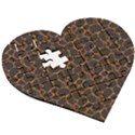 Animal Skin - Panther Or Giraffe - Africa And Savanna Wooden Puzzle Heart View3