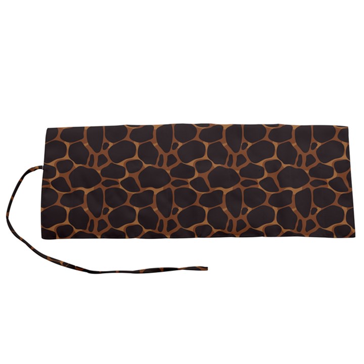 Animal Skin - Panther Or Giraffe - Africa And Savanna Roll Up Canvas Pencil Holder (S)