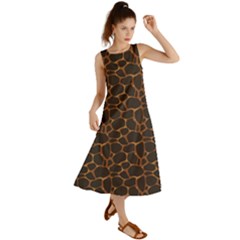 Animal Skin - Panther Or Giraffe - Africa And Savanna Summer Maxi Dress by DinzDas