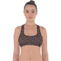 Animal Skin - Panther Or Giraffe - Africa And Savanna Cross Back Hipster Bikini Top  View1