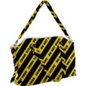 Warning Colors Yellow And Black - Police No Entrance 2 Canvas Crossbody Bag View1