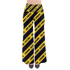 Warning Colors Yellow And Black - Police No Entrance 2 So Vintage Palazzo Pants by DinzDas