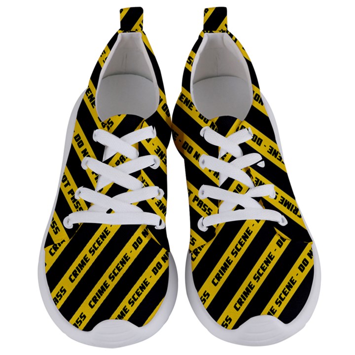 Warning Colors Yellow And Black - Police No Entrance 2 Women s Lightweight Sports Shoes