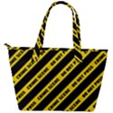 Warning Colors Yellow And Black - Police No Entrance 2 Back Pocket Shoulder Bag  View2