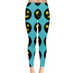 005 - Ugly Smiley With Horror Face - Scary Smiley Leggings  by DinzDas