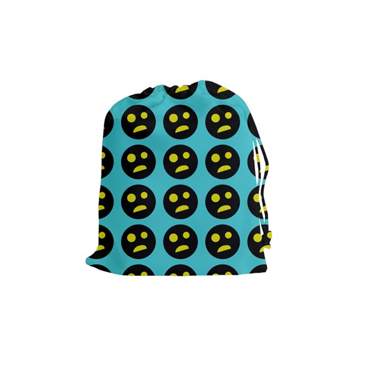 005 - Ugly Smiley With Horror Face - Scary Smiley Drawstring Pouch (Medium)