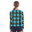 005 - Ugly Smiley With Horror Face - Scary Smiley Women s Long Sleeve Tee View2