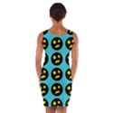 005 - Ugly Smiley With Horror Face - Scary Smiley Wrap Front Bodycon Dress View2