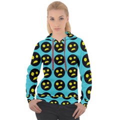 005 - Ugly Smiley With Horror Face - Scary Smiley Women s Overhead Hoodie by DinzDas