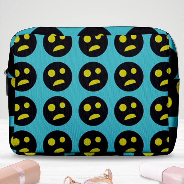 005 - Ugly Smiley With Horror Face - Scary Smiley Make Up Pouch (Large)