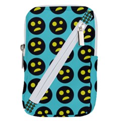 005 - Ugly Smiley With Horror Face - Scary Smiley Belt Pouch Bag (small) by DinzDas