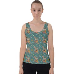 006 - Funky Oldschool 70s Wallpaper - Exploding Circles Velvet Tank Top by DinzDas