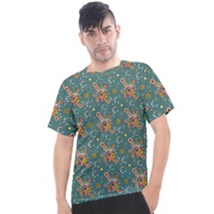 006 - Funky Oldschool 70s Wallpaper - Exploding Circles Men s Sport Top