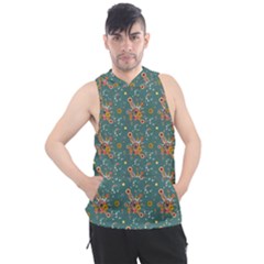 006 - Funky Oldschool 70s Wallpaper - Exploding Circles Men s Sleeveless Hoodie by DinzDas