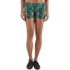 Bamboo Trees - The Asian Forest - Woods Of Asia Yoga Shorts by DinzDas