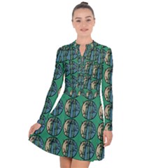 Bamboo Trees - The Asian Forest - Woods Of Asia Long Sleeve Panel Dress by DinzDas