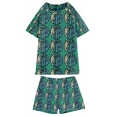 Bamboo Trees - The Asian Forest - Woods Of Asia Kids  Swim Tee And Shorts Set by DinzDas