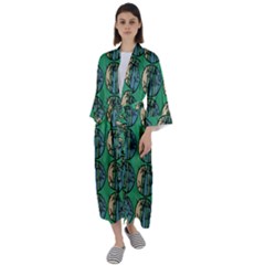 Bamboo Trees - The Asian Forest - Woods Of Asia Maxi Satin Kimono by DinzDas