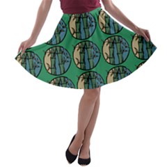 Bamboo Trees - The Asian Forest - Woods Of Asia A-line Skater Skirt by DinzDas