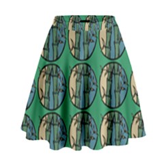 Bamboo Trees - The Asian Forest - Woods Of Asia High Waist Skirt