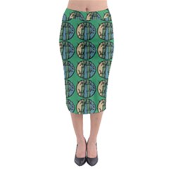 Bamboo Trees - The Asian Forest - Woods Of Asia Midi Pencil Skirt by DinzDas